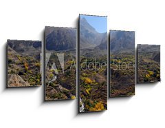 Obraz 5D ptidln - 125 x 70 cm F_GS33766858 - Mountain landscape and Thorung La pass, Nepal