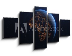 Obraz   Africa countries outline map from space, globe planet earth from space, elements of this image courtesy of NASA, 125 x 70 cm