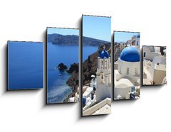 Obraz ptidln 5D - 125 x 70 cm F_GS34918746 - Grce - Santorin (Eglise   Oia)