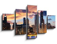 Obraz   Chicago Skyline, 125 x 70 cm