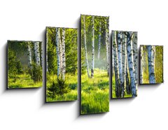 Obraz 5D ptidln - 125 x 70 cm F_GS353870391 - Spring green foliage