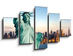 Obraz 5D ptidln - 125 x 70 cm F_GS35413593 - New York statue de la Libert - New York socha de la Libert