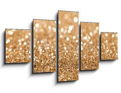 Obraz ptidln 5D - 125 x 70 cm F_GS35846990 - gold twinkled background - christmas
