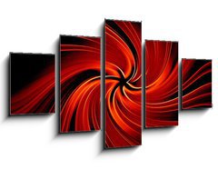 Obraz   Red abstract vortex  digital illustration background, 125 x 70 cm