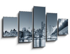 Obraz   New York City night panorama, 125 x 70 cm