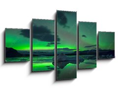 Obraz 5D ptidln - 125 x 70 cm F_GS393661178 - Scenic View Of Aurora Borealis Over Lake Against Sky At Night