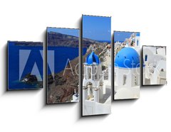 Obraz   Santorin  Oia panorama, 125 x 70 cm