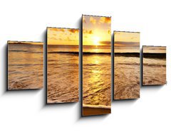 Obraz 5D ptidln - 125 x 70 cm F_GS40029593 - beautiful sunset on the  beach