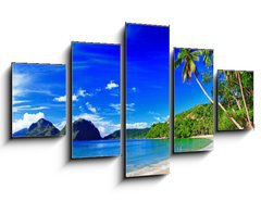 Obraz   panoramic beautiful beach scenery  El nido,palawan, 125 x 70 cm