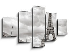 Obraz   Eiffel tower view from Seine river square format, 125 x 70 cm