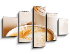 Obraz 5D ptidln - 125 x 70 cm F_GS41936677 - Coffee cup with artistic cream decoration