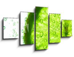 Obraz   lime slice in water, 125 x 70 cm