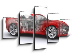 Obraz   3D rendered Concepts Sports Car, 125 x 70 cm