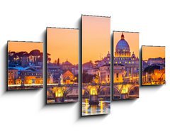 Obraz 5D ptidln - 125 x 70 cm F_GS44298623 - St. Peter  s cathedral at night, Rome