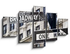 Obraz   Panneau Broadway  New York, 125 x 70 cm