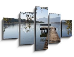 Obraz 5D ptidln - 125 x 70 cm F_GS44827303 - Bootssteg am Chiemsee