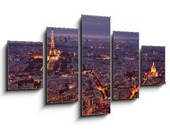 Obraz   Night view of Paris., 125 x 70 cm