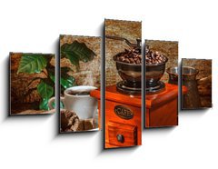 Obraz   grinder and other accessories for the coffee, 125 x 70 cm