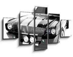 Obraz 5D ptidln - 125 x 70 cm F_GS4633425 - Black Classical Sports Car