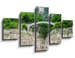Obraz 5D ptidln - 125 x 70 cm F_GS46777120 - Chinese view of the mountains and the bridge