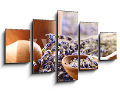 Obraz   Pestle and mortar with lavender, 125 x 70 cm