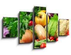 Obraz 5D ptidln - 125 x 70 cm F_GS47250215 - fresh fruits and vegetables - erstv ovoce a zeleninu