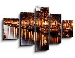 Obraz 5D ptidln - 125 x 70 cm F_GS48268709 - Amsterdam at night, The Netherlands