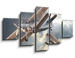 Obraz 5D ptidln - 125 x 70 cm F_GS49139105 - The Fighters. Retro technology theme.