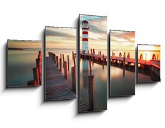 Obraz 5D ptidln - 125 x 70 cm F_GS51901160 - Lighthouse - Lake in Austria