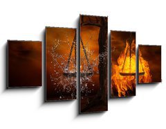 Obraz   Balance between fire and water, 125 x 70 cm