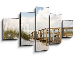 Obraz 5D ptidln - 125 x 70 cm F_GS53525706 - Boardwalk in the Beach Sand Dunes