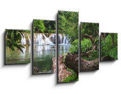 Obraz 5D ptidln - 125 x 70 cm F_GS54411521 - Waterfall in tropical forest,Saraburi province