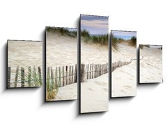 Obraz 5D ptidln - 125 x 70 cm F_GS54417902 - Grassy sand dunes landscape at sunrise