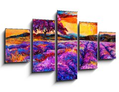 Obraz 5D ptidln - 125 x 70 cm F_GS54800593 - Lavender fields