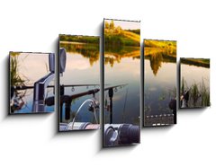 Obraz 5D ptidln - 125 x 70 cm F_GS55239713 - fishing on the lake - rybaen na jezee