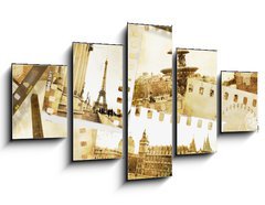 Obraz   Parisian memories  old photo album, 125 x 70 cm