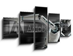 Obraz 5D ptidln - 125 x 70 cm F_GS57973236 - robot android runnning speed concept