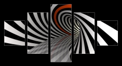 Obraz 5D ptidln - 125 x 70 cm F_GS58212034 - Tunnel of lines, 3D