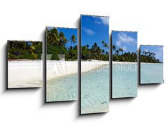 Obraz 5D ptidln - 125 x 70 cm F_GS58724072 - Landscape of of Maina Island in Aitutaki Lagoon Cook Islands