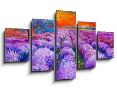 Obraz 5D ptidln - 125 x 70 cm F_GS59143146 - Lavender fields