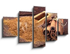 Obraz   Cinnamon sticks and cinnamon powder, 125 x 70 cm