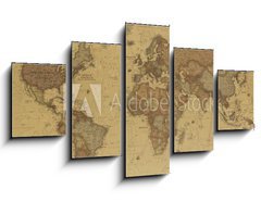 Obraz   Ancient world map, 125 x 70 cm