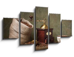 Obraz 5D ptidln - 125 x 70 cm F_GS61329074 - Still life with cup of coffee and grinder