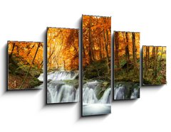 Obraz 5D ptidln - 125 x 70 cm F_GS63059760 - forest waterfall