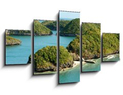 Obraz 5D ptidln - 125 x 70 cm F_GS6309032 - Arial view from Govenors Island, Hundred Islands resort