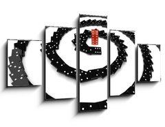 Obraz ptidln 5D - 125 x 70 cm F_GS6430117 - domino effect - domino efekt