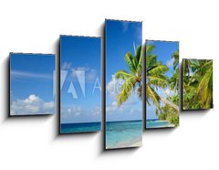 Obraz 5D ptidln - 125 x 70 cm F_GS64951147 - Strand mit Palmen
