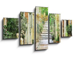 Obraz 5D ptidln - 125 x 70 cm F_GS64960095 - charming streets of mediterranian, artistic picture