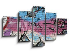 Obraz 5D ptidln - 125 x 70 cm F_GS66060537 - abstract background graffiti