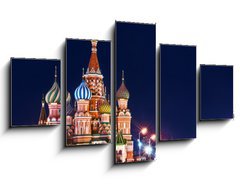 Obraz   Moscow St. Basil s Cathedral Night Shot, 125 x 70 cm